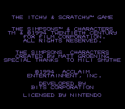 Itchy & Scratchy Game, The (Europe) demo