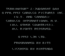 Terminator 2 - Judgment Day (Europe) demo