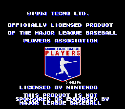 Tecmo Super Baseball (Japan) (En) demo