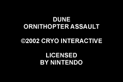 Frank Herbert's Dune - Ornithopter Assault (Europe) (En,Fr,De,Es,It) (Proto) demo