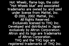 Hot Wheels Advance (Japan) (En) demo