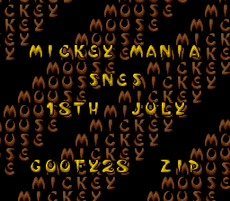 Mickey Mania - The Timeless Adventures of Mickey Mouse (USA) (Beta) (1994-07-18) demo