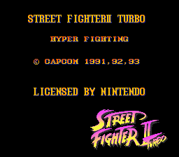 Street Fighter II Turbo (Europe) demo