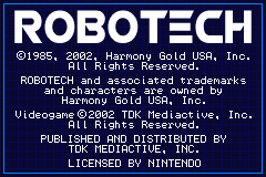 Robotech - The Macross Saga (USA, Europe) (En,Fr,De,Es,It,Nl) demo