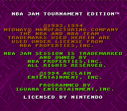NBA Jam - Tournament Edition (USA) demo