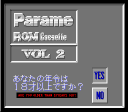 Parame ROM Cassette Vol. 2 (Japan) (Unl) demo