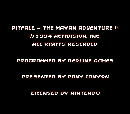 Pitfall - Maya no Daibouken (Japan) (En) demo