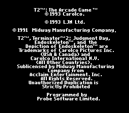 T2 - The Arcade Game (Japan) demo