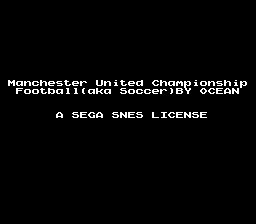 Manchester United Championship Soccer (Europe) (Beta) demo
