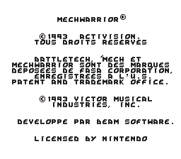 MechWarrior (France) demo