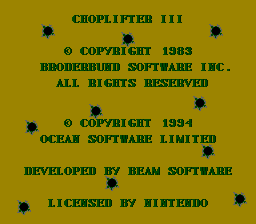 Choplifter III (Europe) demo