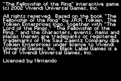 Lord of the Rings, The - The Fellowship of the Ring (USA) (Rev 1) demo