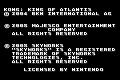 Kong - King of Atlantis (Europe) demo