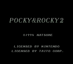 Pocky & Rocky 2 (USA) demo