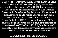 Power Rangers - Dino Thunder (USA, Europe) demo