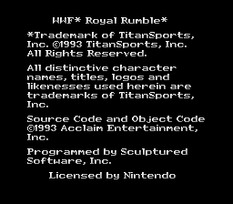 WWF Royal Rumble (Europe) demo