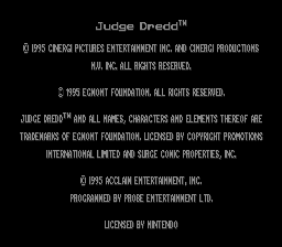 Judge Dredd (Europe) demo