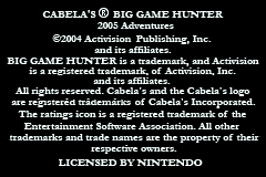Cabela's Big Game Hunter - 2005 Adventures (USA, Europe) demo