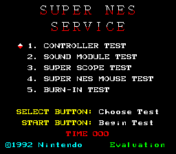 SNES Burn-in Test Cartridge (USA) (Rev D) demo