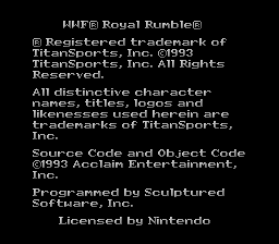 WWF Royal Rumble (USA) demo
