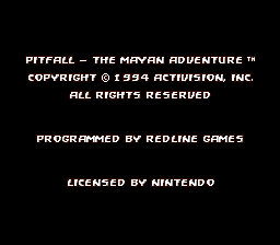 Pitfall - The Mayan Adventure (USA) demo