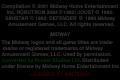 Midway's Greatest Arcade Hits (USA, Europe) demo