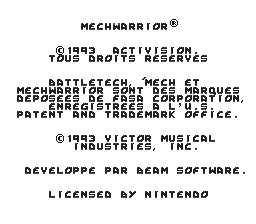 MechWarrior (France) demo
