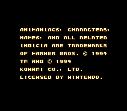 Animaniacs (Europe) demo