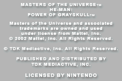 Masters of the Universe - He-Man - Power of Grayskull (USA) demo