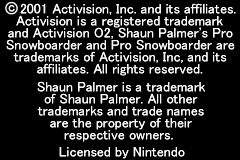 Shaun Palmer's Pro Snowboarder (USA, Europe) demo
