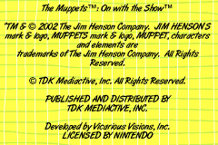 Muppets, The - On with the Show! (USA, Europe) (En,Fr,De,Es,It,Nl) demo