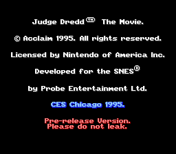 Judge Dredd (USA) (Sample) demo