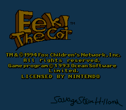 Eek! The Cat (Europe) demo