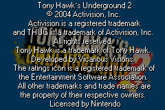 Tony Hawk's Underground 2 (USA, Europe) demo