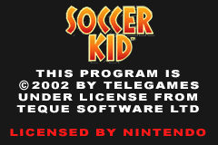 Soccer Kid (USA, Europe) demo