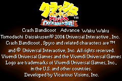 Crash Bandicoot Advance - Wakuwaku Tomodachi Daisakusen! (Japan) demo