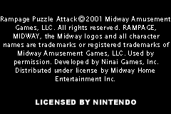 Rampage - Puzzle Attack (USA, Europe) demo