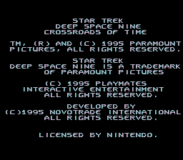 Star Trek - Deep Space Nine - Crossroads of Time (USA) (Beta 1) demo