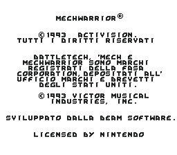 MechWarrior (Italy) demo