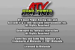 ATV - Quad Power Racing (USA, Europe) demo