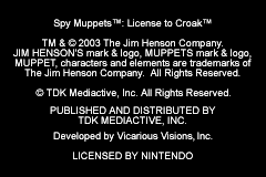 Spy Muppets - License to Croak (USA) (En,Fr,De,Es,It,Nl) demo