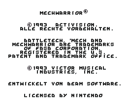 MechWarrior (Germany) demo