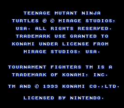 Teenage Mutant Ninja Turtles - Tournament Fighters (USA) demo