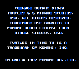 Teenage Mutant Ninja Turtles - Turtles in Time (Japan) demo