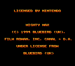 Adventures of Mighty Max, The (Europe) demo