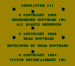 Choplifter III - Rescue-Survive (Japan) (En) demo