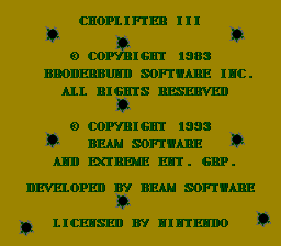 Choplifter III - Rescue-Survive (USA) (Beta 2) demo