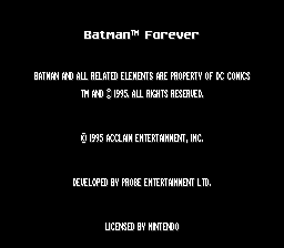 Batman Forever (USA) demo