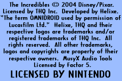 Incredibles, The (USA, Europe) demo