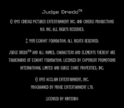 Judge Dredd (Europe) demo